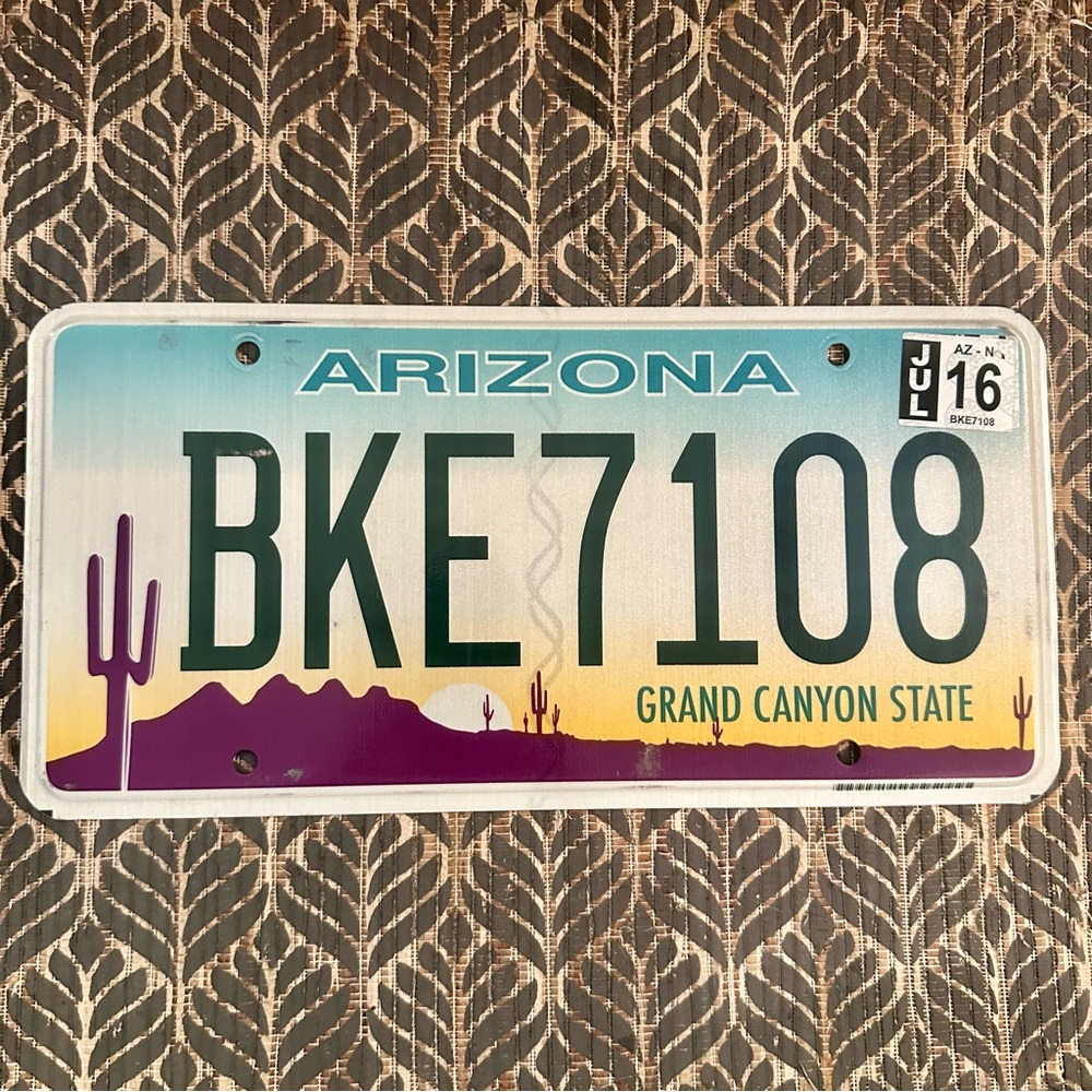 Arizona Grand Canyon State License Plate